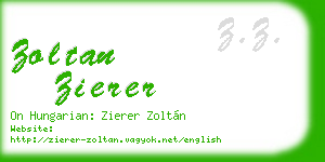 zoltan zierer business card